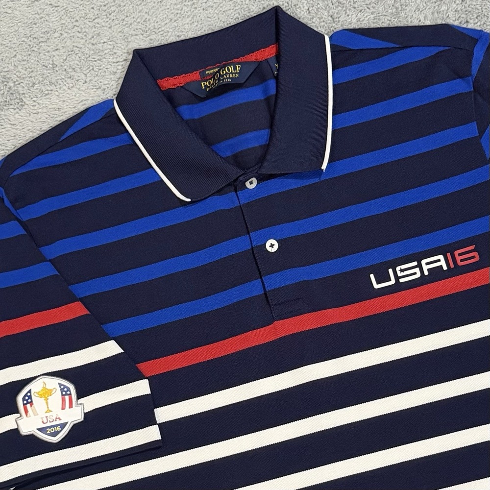 2016 Polo Golf Ralph Lauren XL Performance USA Team Polo Shirt Golf Ryder Cup